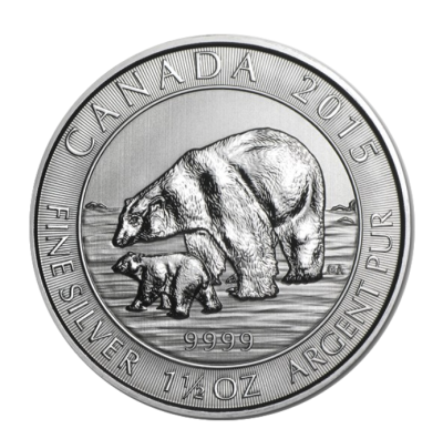 Silbermünze Canada Polar Bär 1.5 Unzen 2013 differenzbesteuert